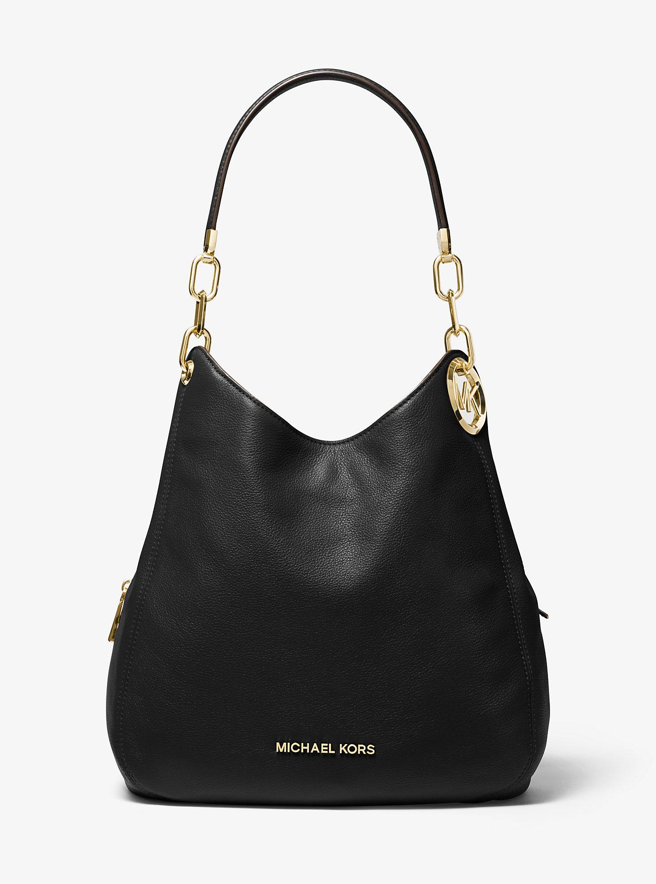 Túi Michael Kors Lillie Large Pebbled Leather Shoulder Bag Nữ Đen