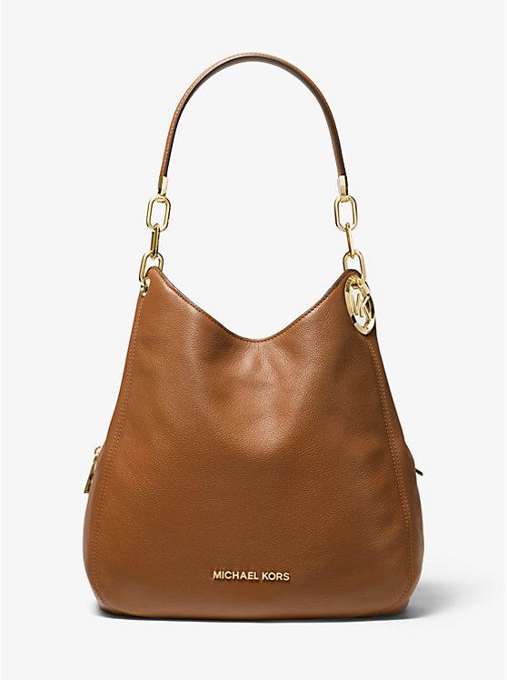 Túi Michael Kors Lillie Large Pebbled Leather Shoulder Bag Nữ Nâu