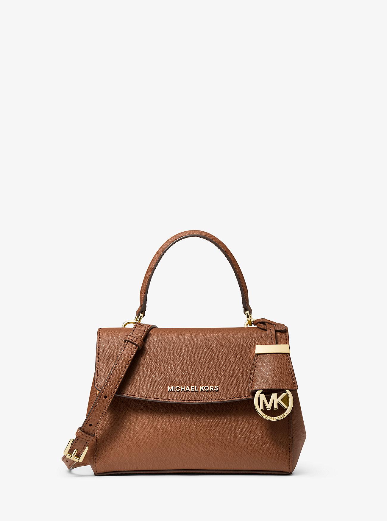 Túi Michael Kors Ava Extra-Small Saffiano Leather Crossbody Nữ Nâu