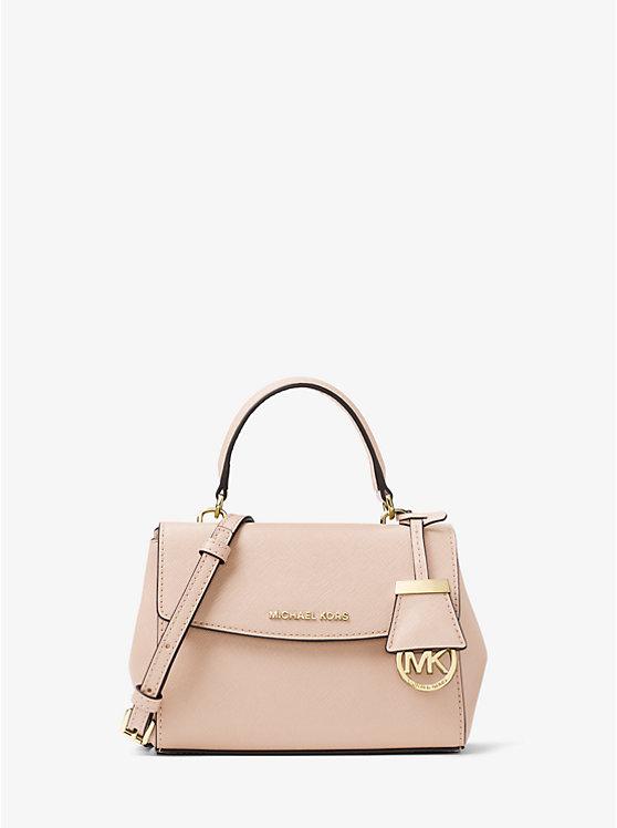 Túi Michael Kors Ava Extra-Small Saffiano Leather Crossbody Nữ Hồng Nhạt