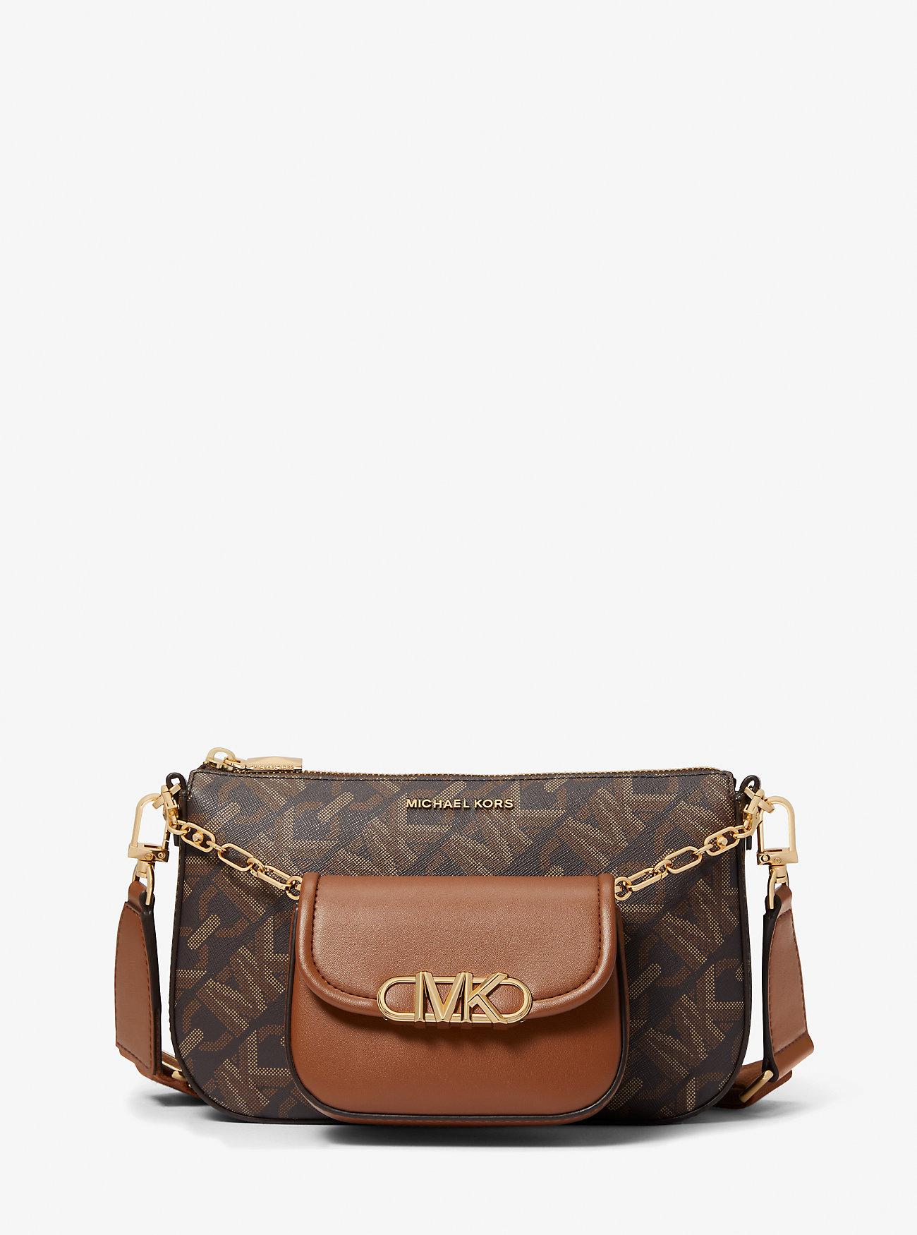 Túi Michael Kors Parker Large Empire Signature Logo 2-In-1 Crossbody Bag Nữ Nâu