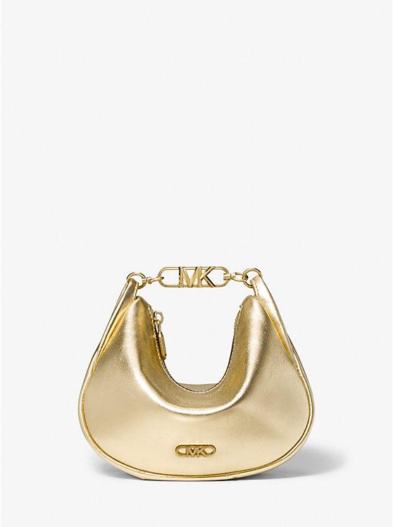 Túi Michael Kors Kendall Small Metallic Leather Shoulder Bag Nữ Vàng