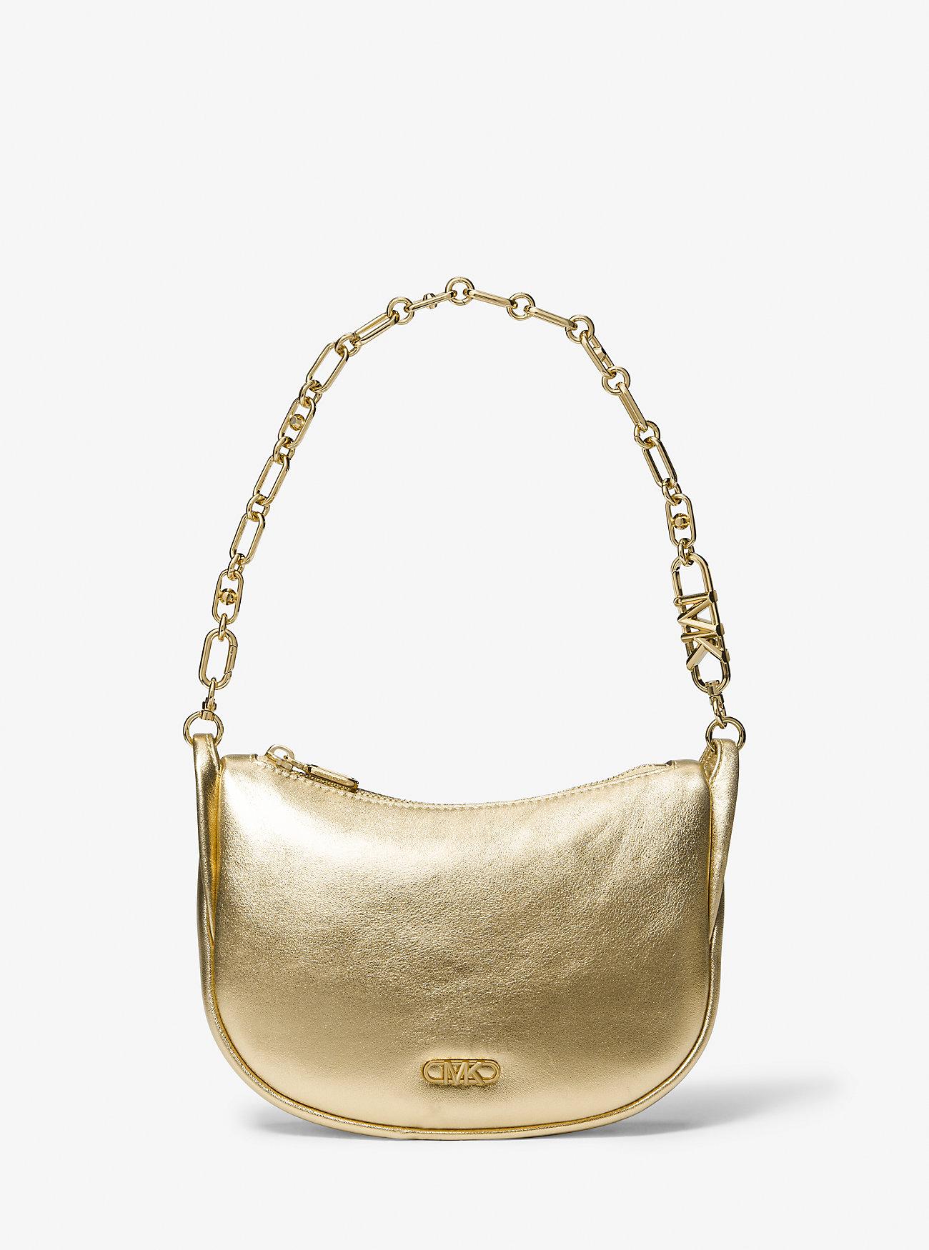 Túi Michael Kors Kendall Small Metallic Leather Shoulder Bag Nữ Vàng