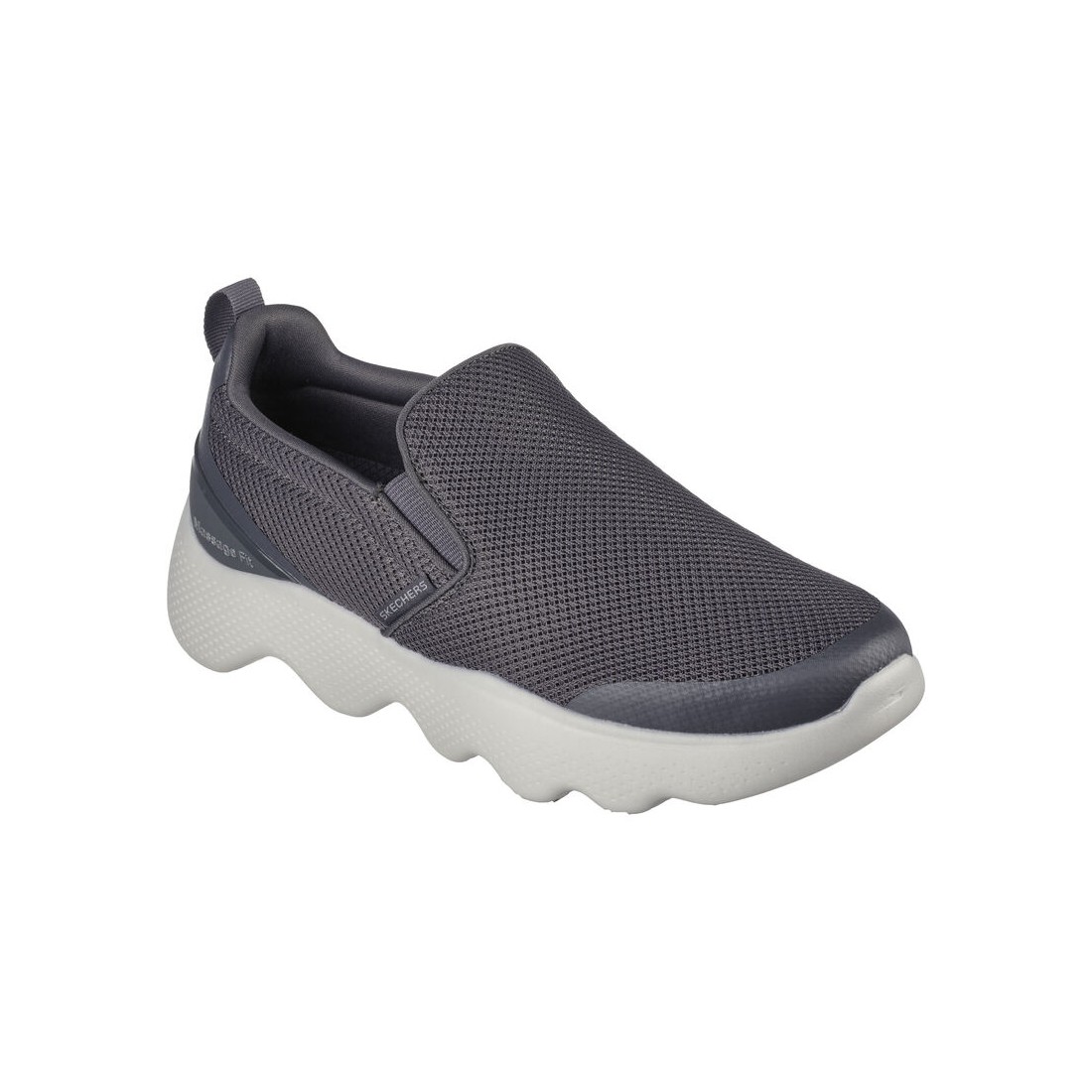 Giày Skechers Go Walk Massage Fit - Ripple Nam Xám