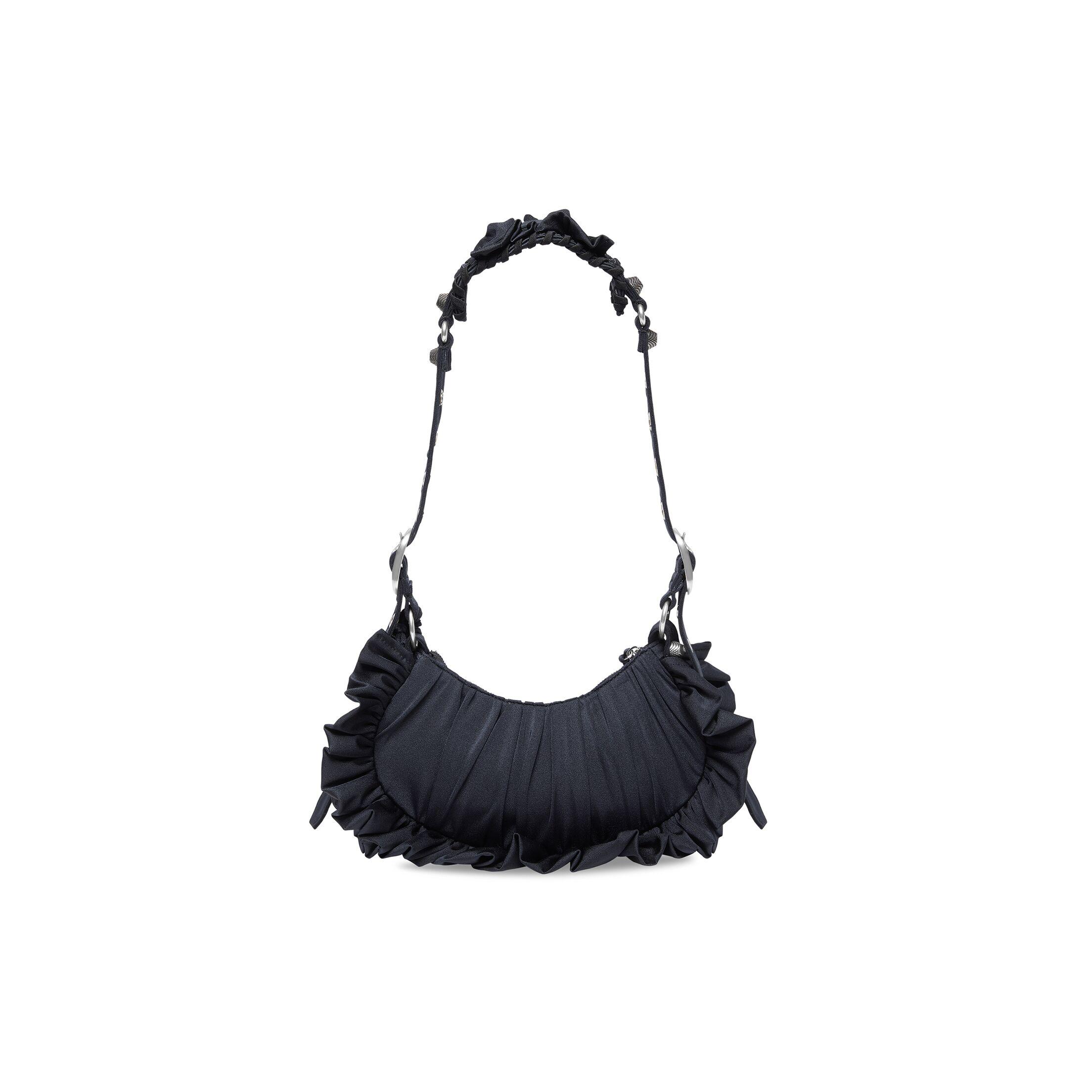 Túi Balenciaga Le Cagole Xs Shoulder Bag With Ruffles Nữ Đen