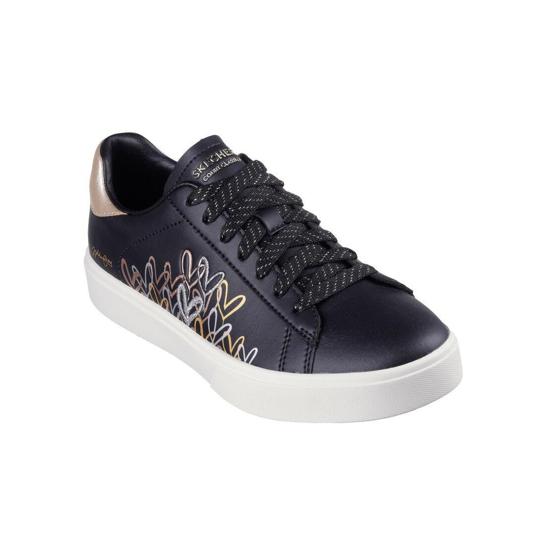 Giày Skechers Jgoldcrown: Eden Lx - Gleaming Hearts Nữ Đen