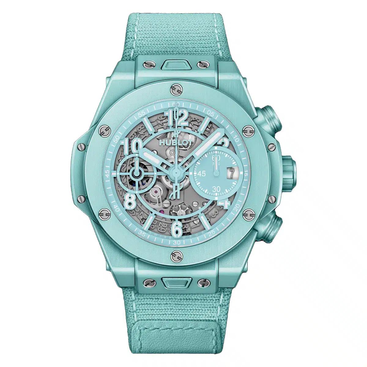 Đồng Hồ Hublot 441.Ub.5120.Nr 42Mm Big Bang Unico Summer Turquoise Watch Nam Xanh Dương