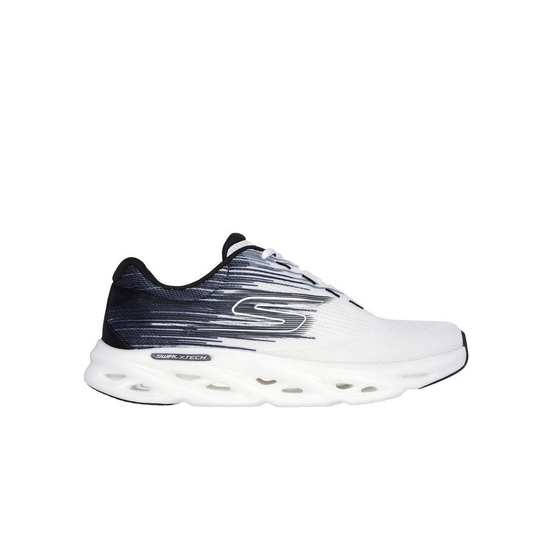 Giày Skechers Go Run Swirl Tech Speed - Ultimate Stride Nữ Đen Trắng