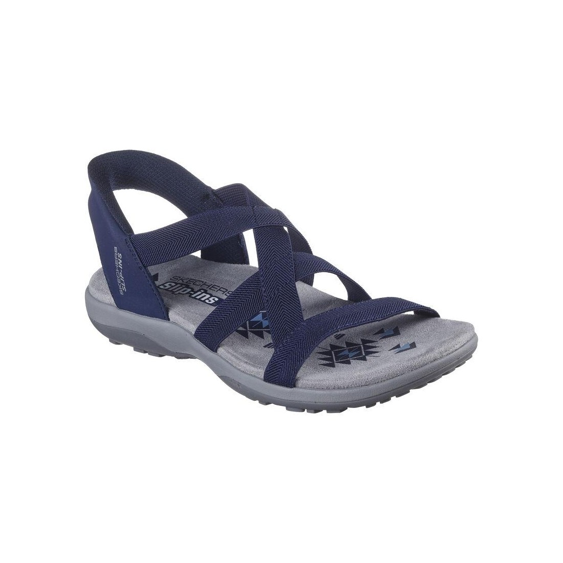 Dép Skechers Slip-Ins: Reggae Slim - Stretch Flex Nữ Xanh Navy