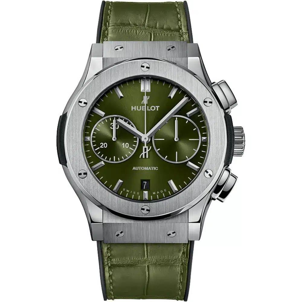 Đồng Hồ Hublot 521.Nx.8970.Lr Classic Fusion Chronograph 45Mm Nam Xanh Lá