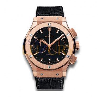 Đồng Hồ Hublot 521.Ox.1181.Lr Classic Fusion Chronograph King Gold Watch Nam Đen