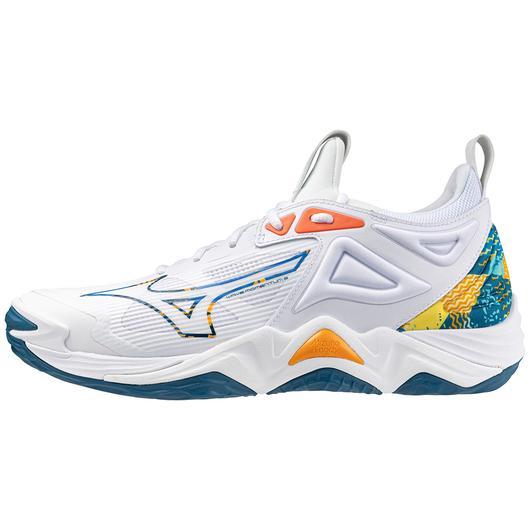 Giày Mizuno Wave Momentum 3 Nữ Trắng Xanh Dương