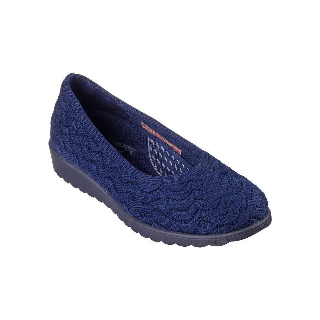 Giày Skechers Arch Fit Cleo Wedge - Carefree Breeze Nữ Xanh Navy