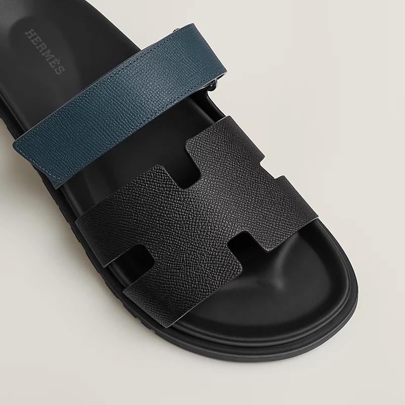 Giày Hermes Chypre Sandal Nam Đen Xanh Dương