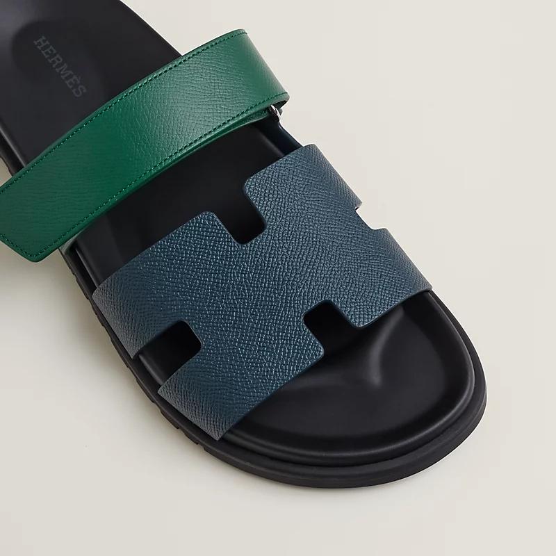 Giày Hermes Chypre Sandal Nam Đen Xanh