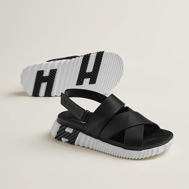 Giày Hermes Electric Sandal Nam Đen