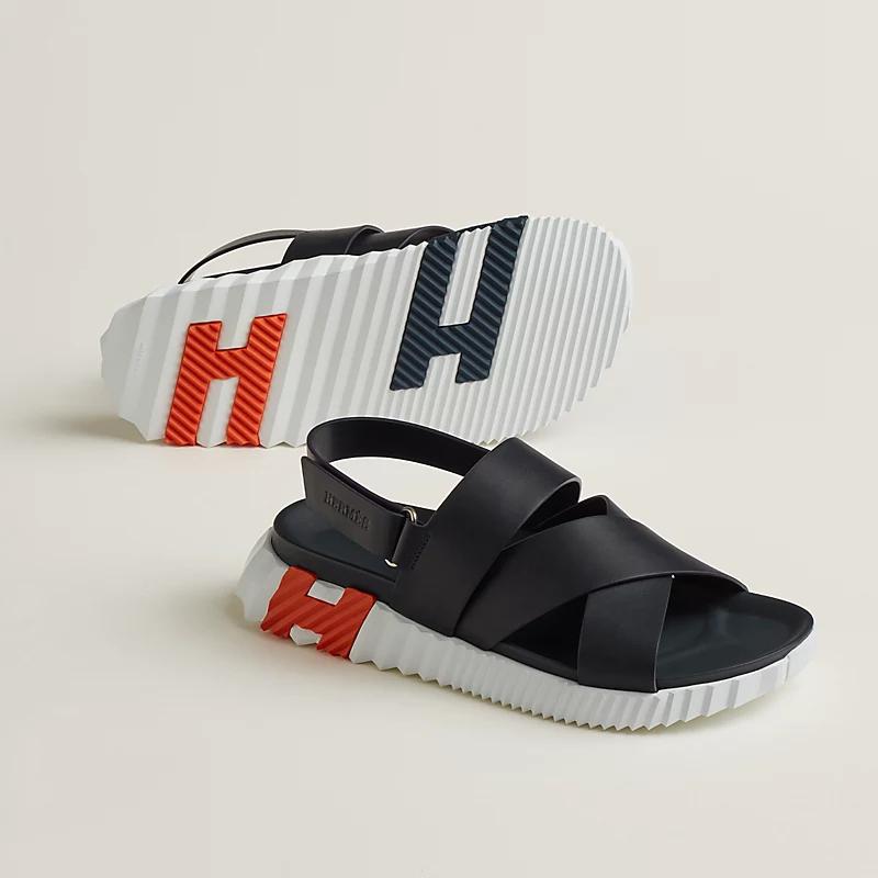 Giày Hermes Electric Sandal Nam Đen Trắng