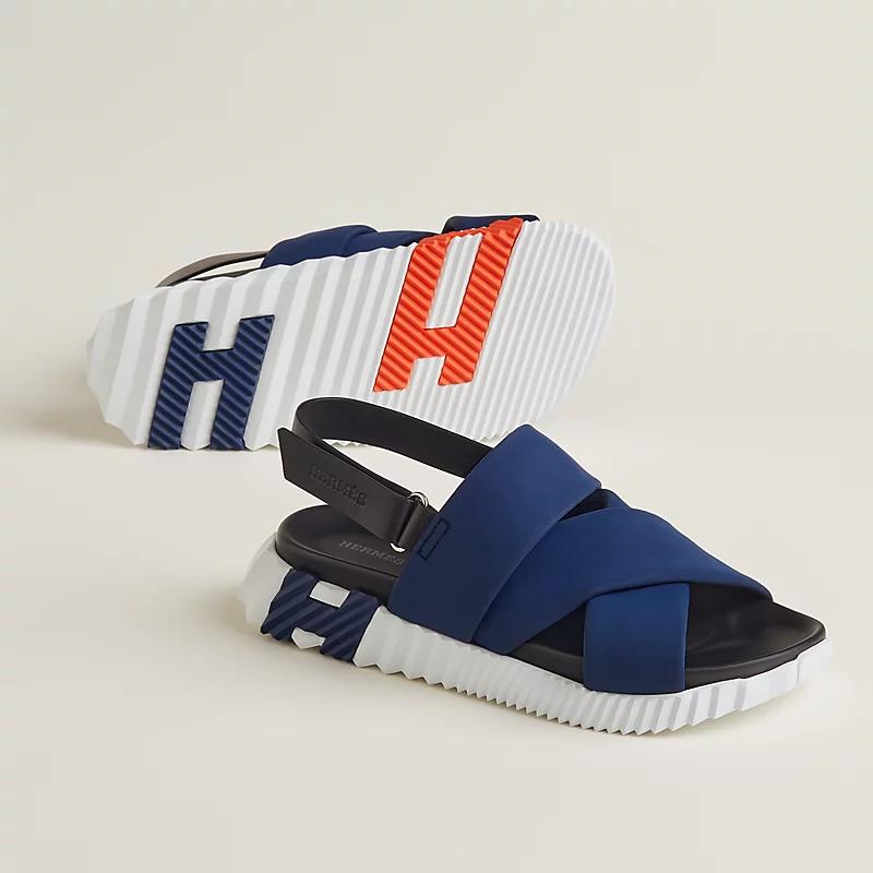 Giày Hermes Electric Sandal Nam Xanh Dương Trắng