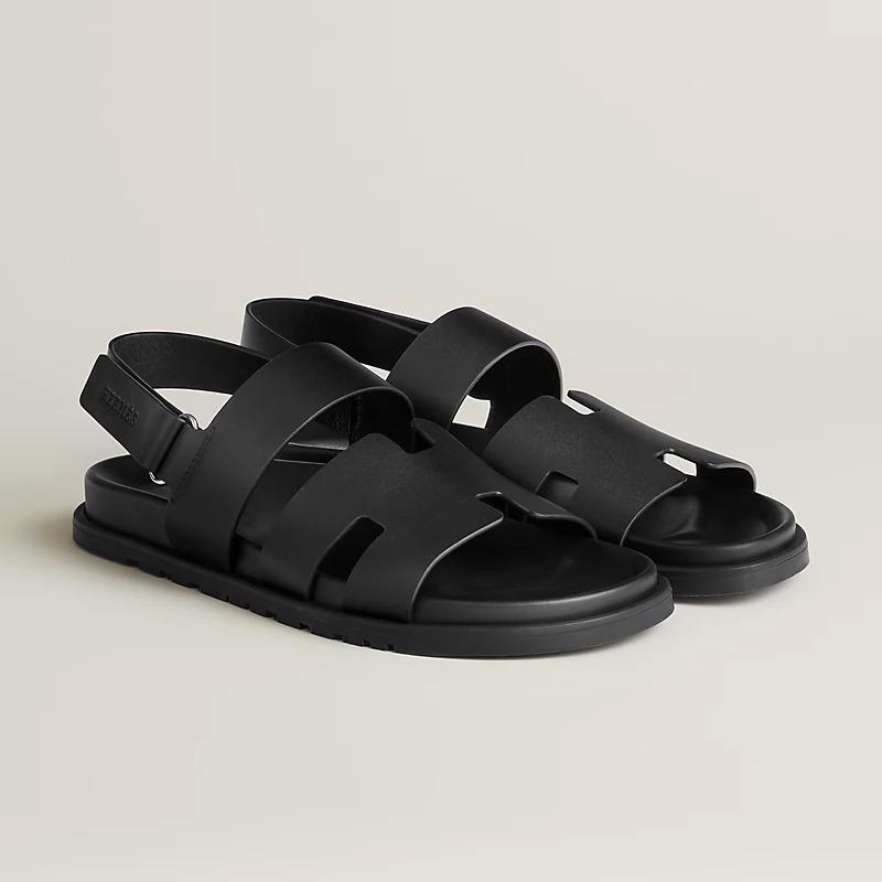 Giày Hermes Genius Sandal Nam Đen