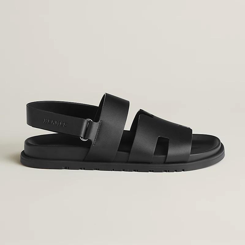 Giày Hermes Genius Sandal Nam Đen