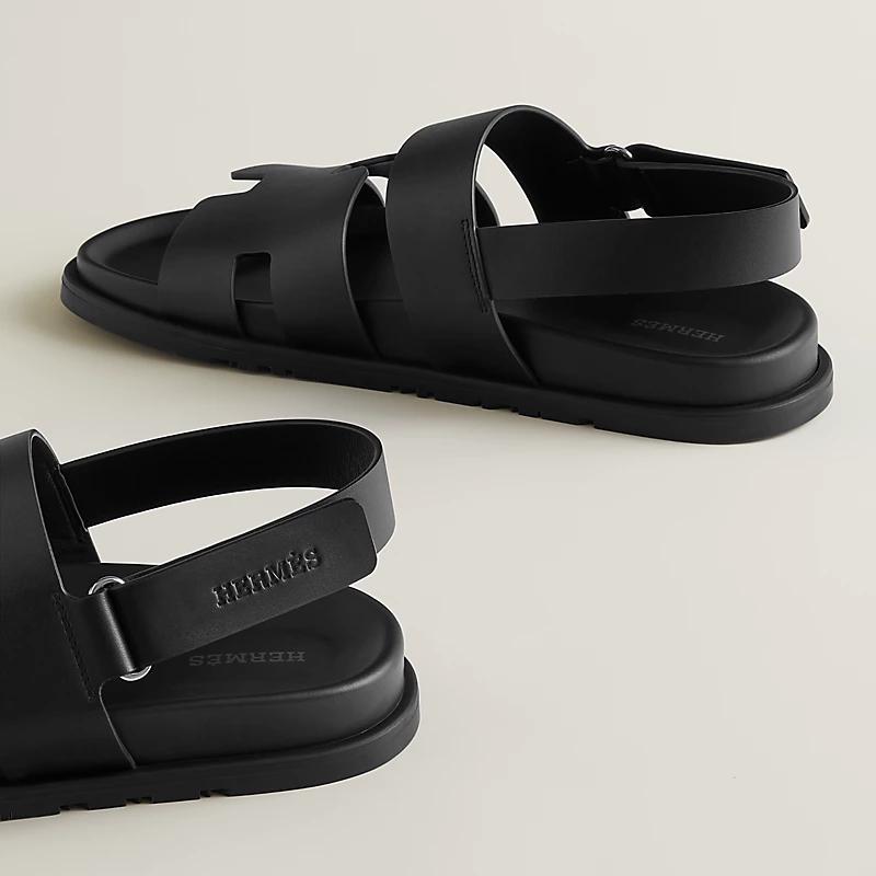 Giày Hermes Genius Sandal Nam Đen