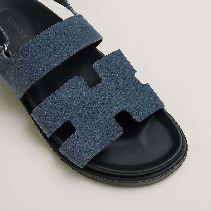 Giày Hermes Genius Sandal Nam Đen Xanh Navy