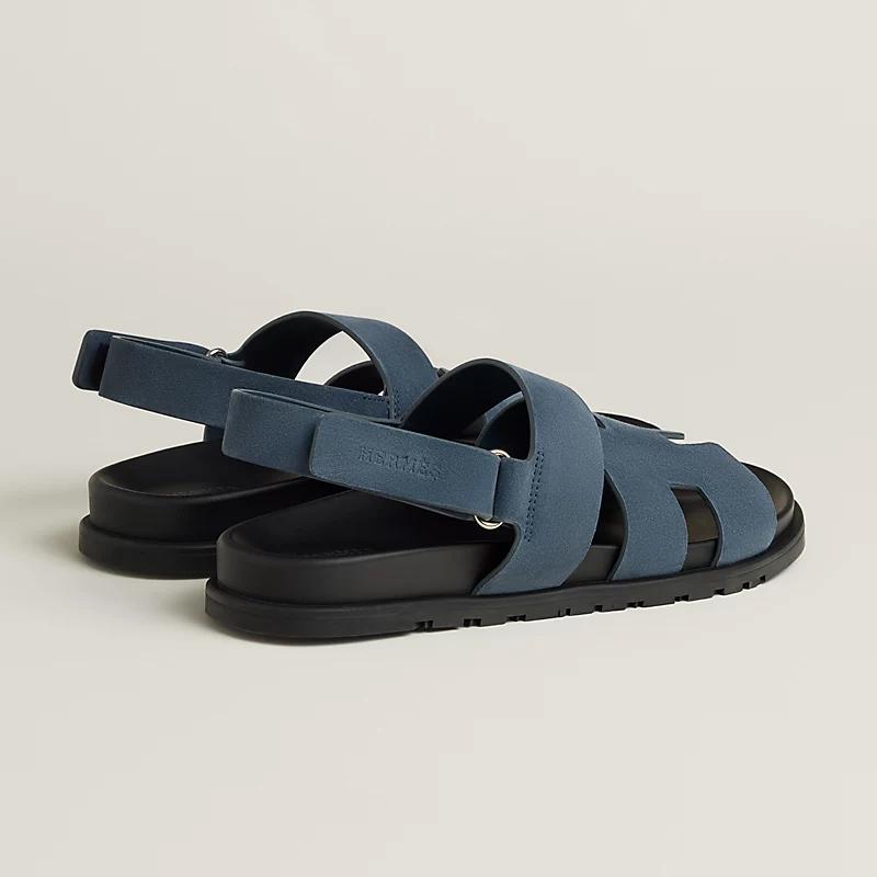 Giày Hermes Genius Sandal Nam Đen Xanh Navy