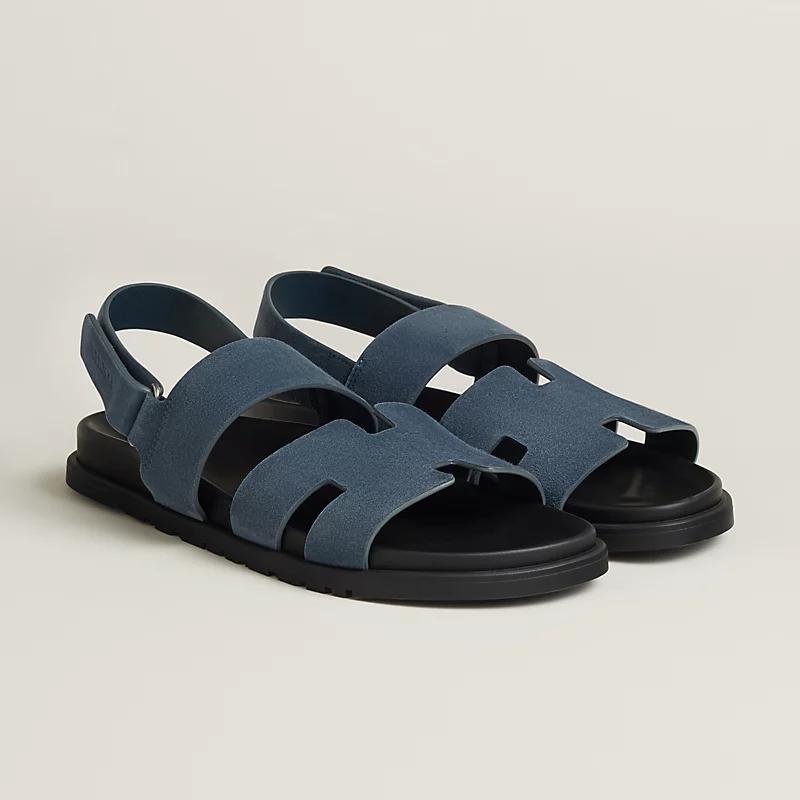 Giày Hermes Genius Sandal Nam Đen Xanh Navy