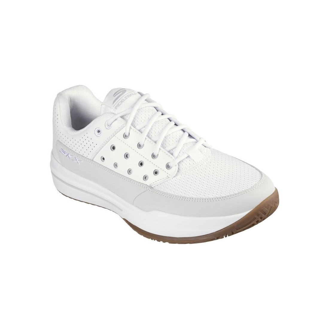 Giày Skechers Viper Court Luxe Nữ Trắng Xám