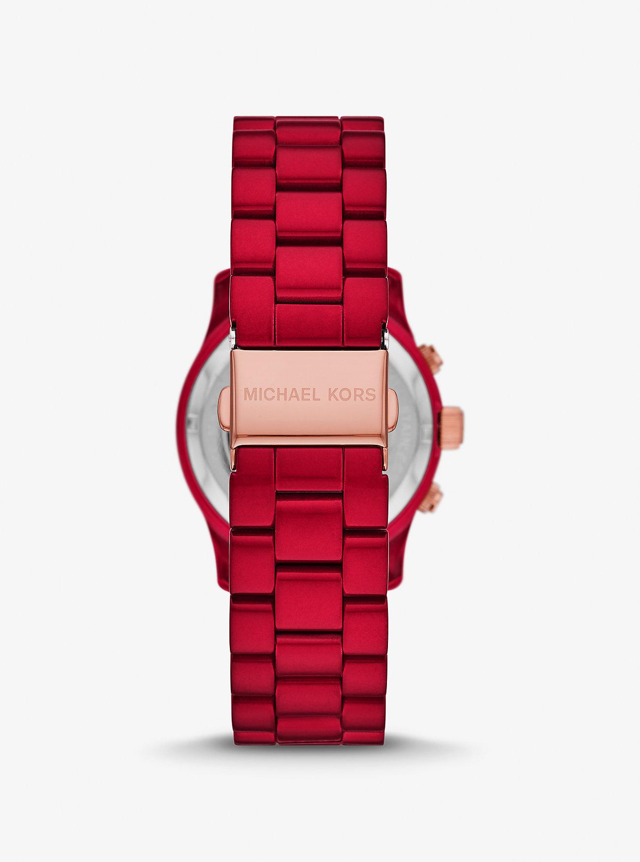 Đồng Hồ Michael Kors Runway Red-Coated Watch Nữ Đỏ