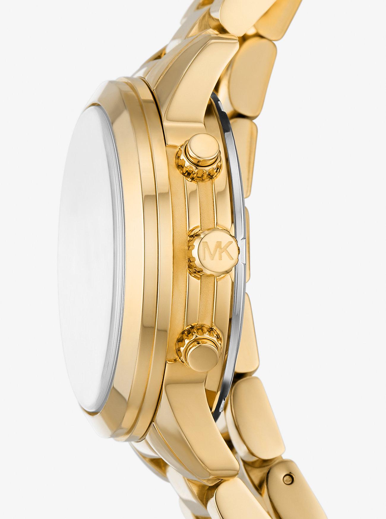 Đồng Hồ Michael Kors Runway 18K Gold-Plated Stainless Steel Triple Wrap Watch Nữ Vàng