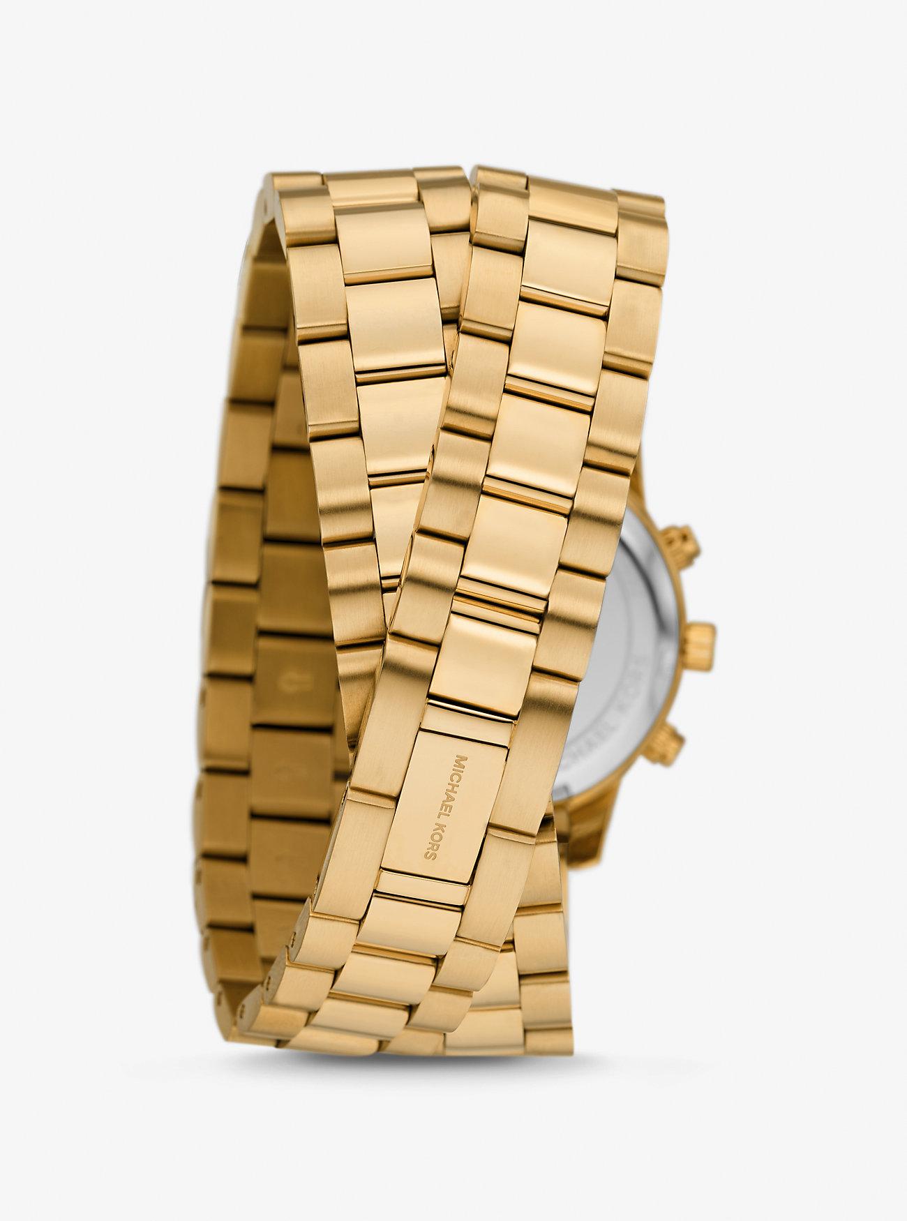 Đồng Hồ Michael Kors Runway Gold-Tone Wrap Watch Nữ Vàng