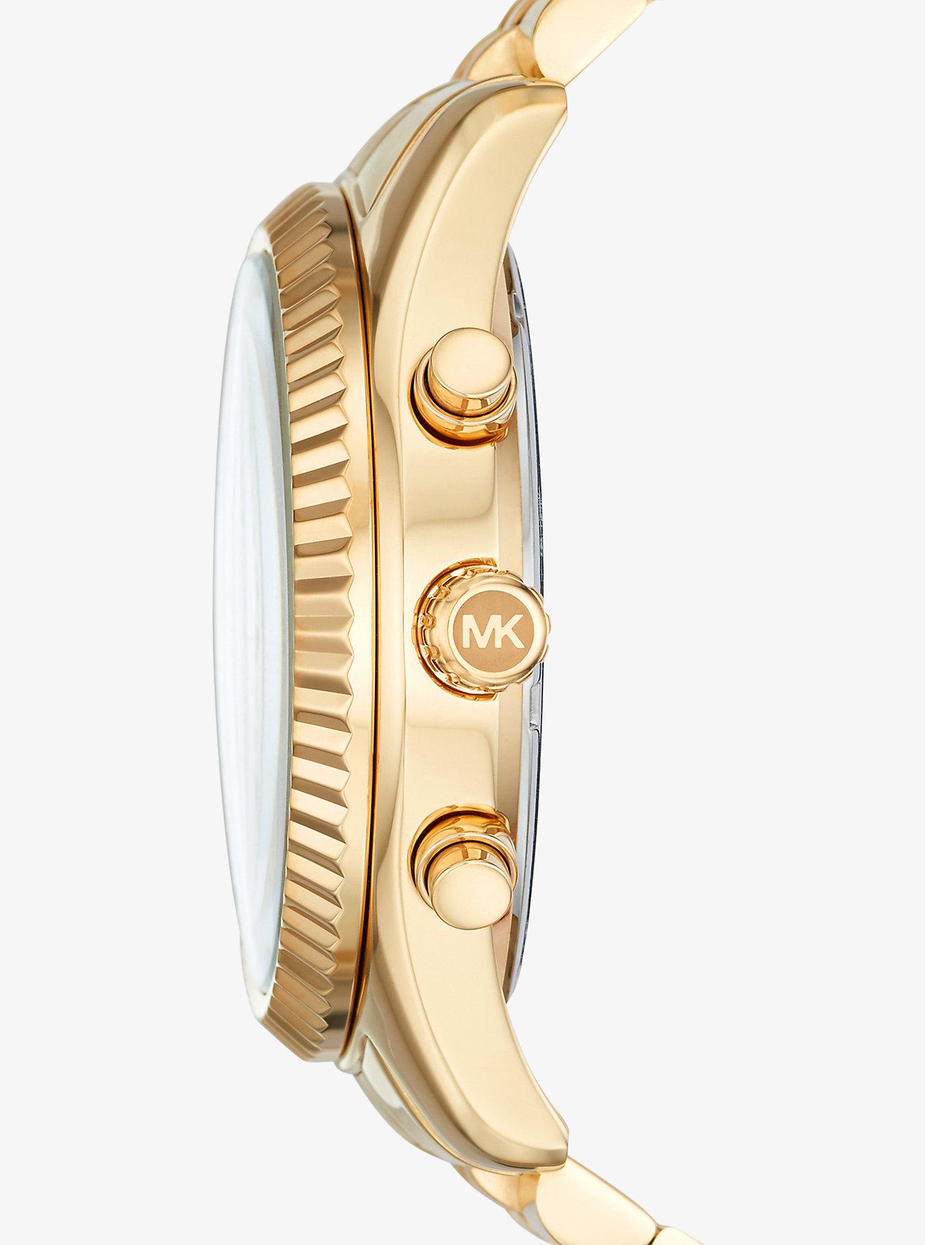 Đồng Hồ Michael Kors Oversized Lexington Gold-Tone Watch Nữ Vàng