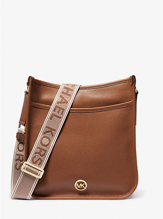 Túi Michael Kors Luisa Large Pebbled Leather Messenger Bag Nữ Nâu