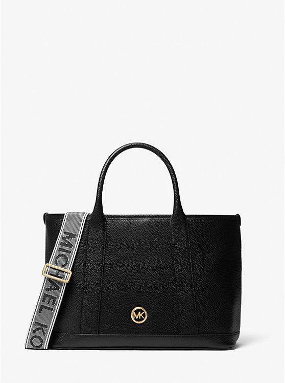 Túi Michael Kors Luisa Medium Pebbled Leather Tote Bag Nữ Đen