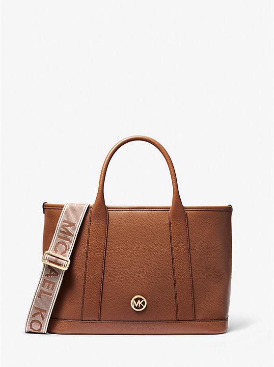 Túi Michael Kors Luisa Medium Pebbled Leather Tote Bag Nữ Nâu