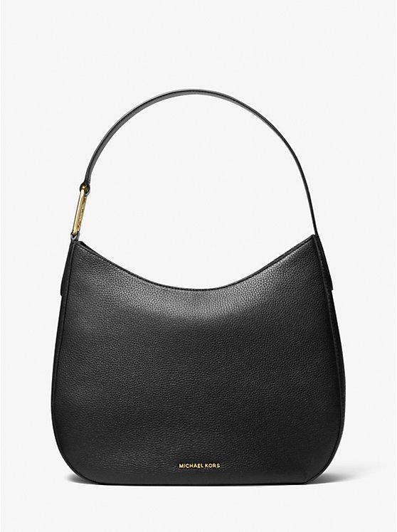 Túi Michael Kors Kensington Large Pebbled Leather Hobo Shoulder Bag Nữ Đen