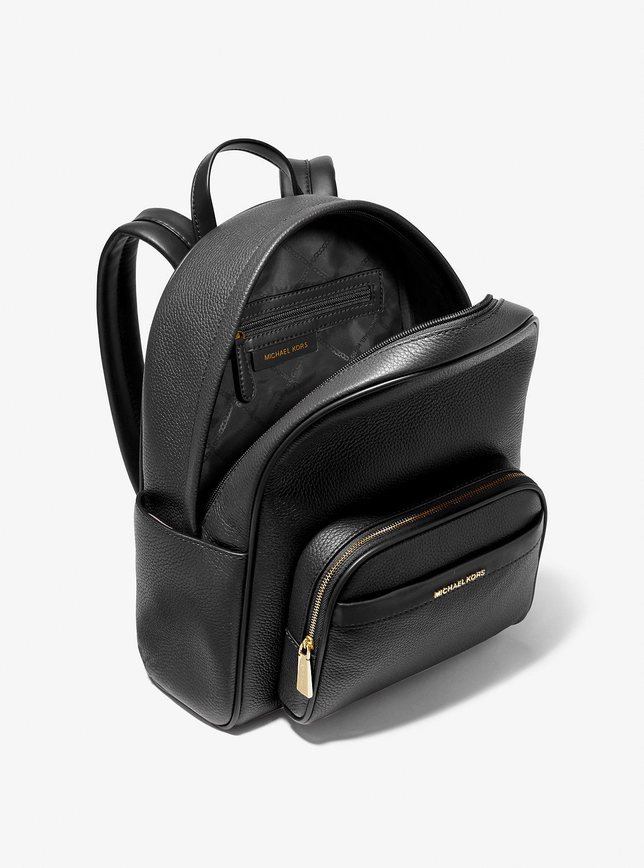 Túi Michael Kors Bex Medium Pebbled Leather Backpack Nữ Đen