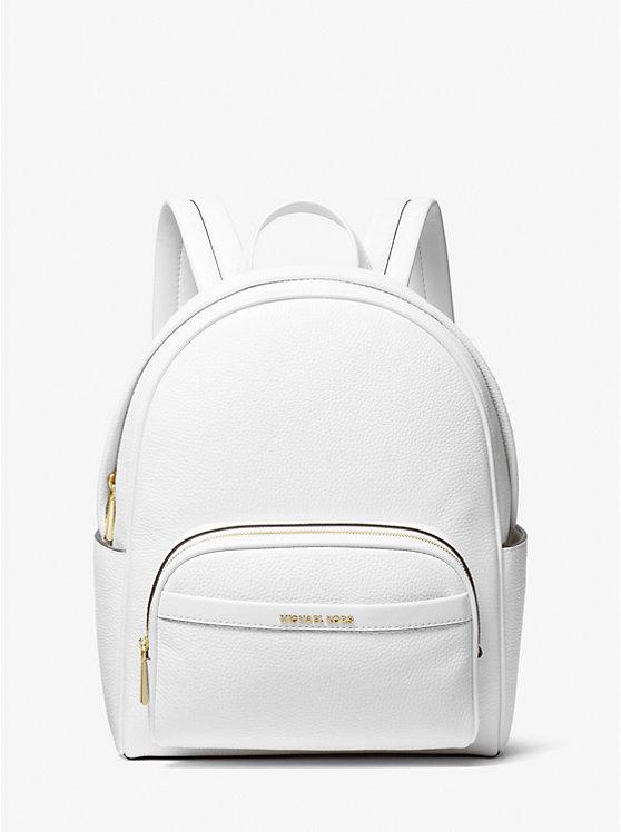 Túi Michael Kors Bex Medium Pebbled Leather Backpack Nữ Trắng