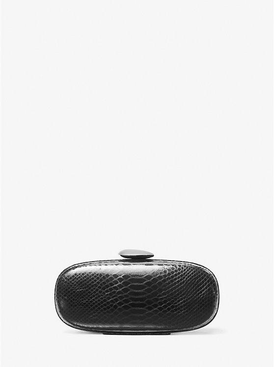 Túi Michael Kors Tina Small Python Embossed Leather MinaudièRe Nữ Đen