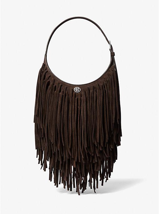 Túi Michael Kors Dyan Small Fringed Suede Shoulder Bag Nữ Nâu Chocolate