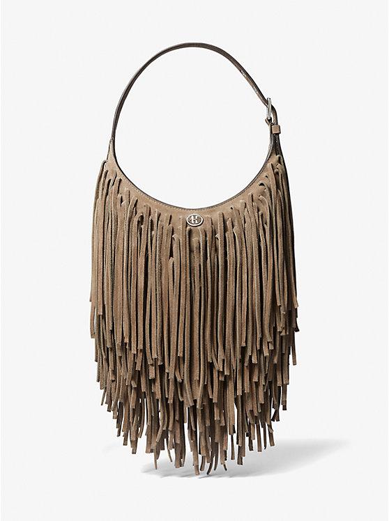 Túi Michael Kors Dyan Small Fringed Suede Shoulder Bag Nữ Nâu