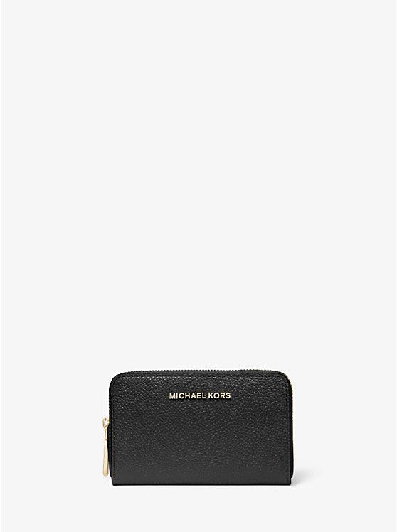 Túi Michael Kors Small Pebbled Leather Wallet Nữ Đen