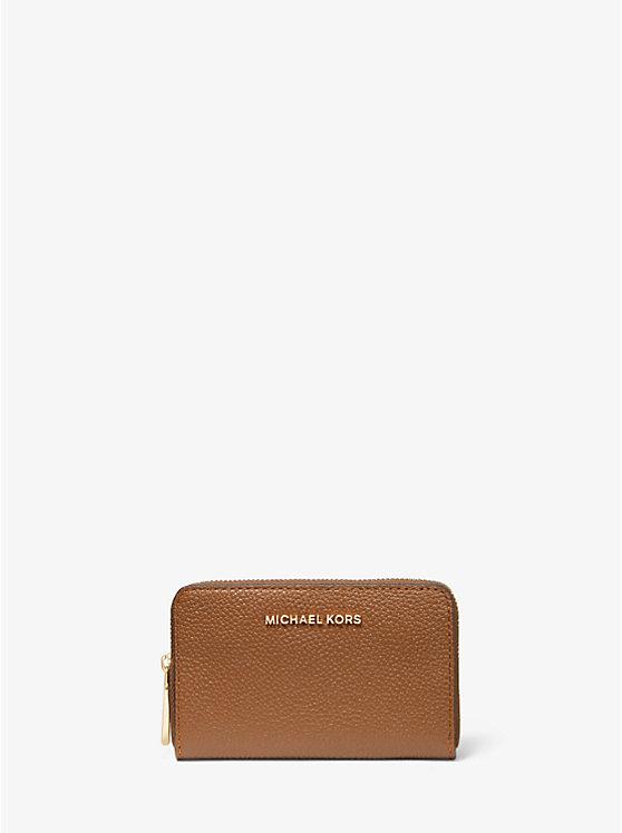 Túi Michael Kors Small Pebbled Leather Wallet Nữ Nâu