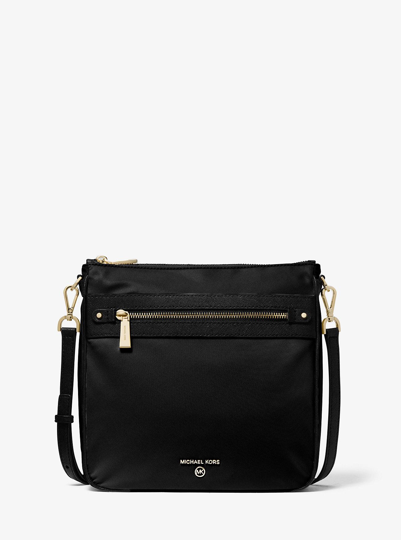 Túi Michael Kors Jet Set Large Nylon Gabardine Messenger Bag Nữ Đen