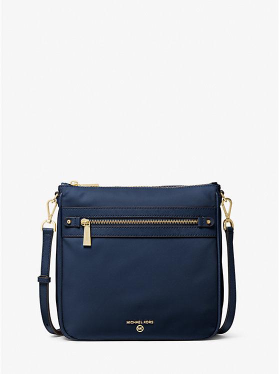 Túi Michael Kors Jet Set Large Nylon Gabardine Messenger Bag Nữ Xanh Navy