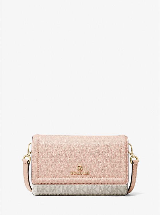 Túi Michael Kors Jet Set Small Two-Tone Logo Smartphone Crossbody Bag Nữ Hồng