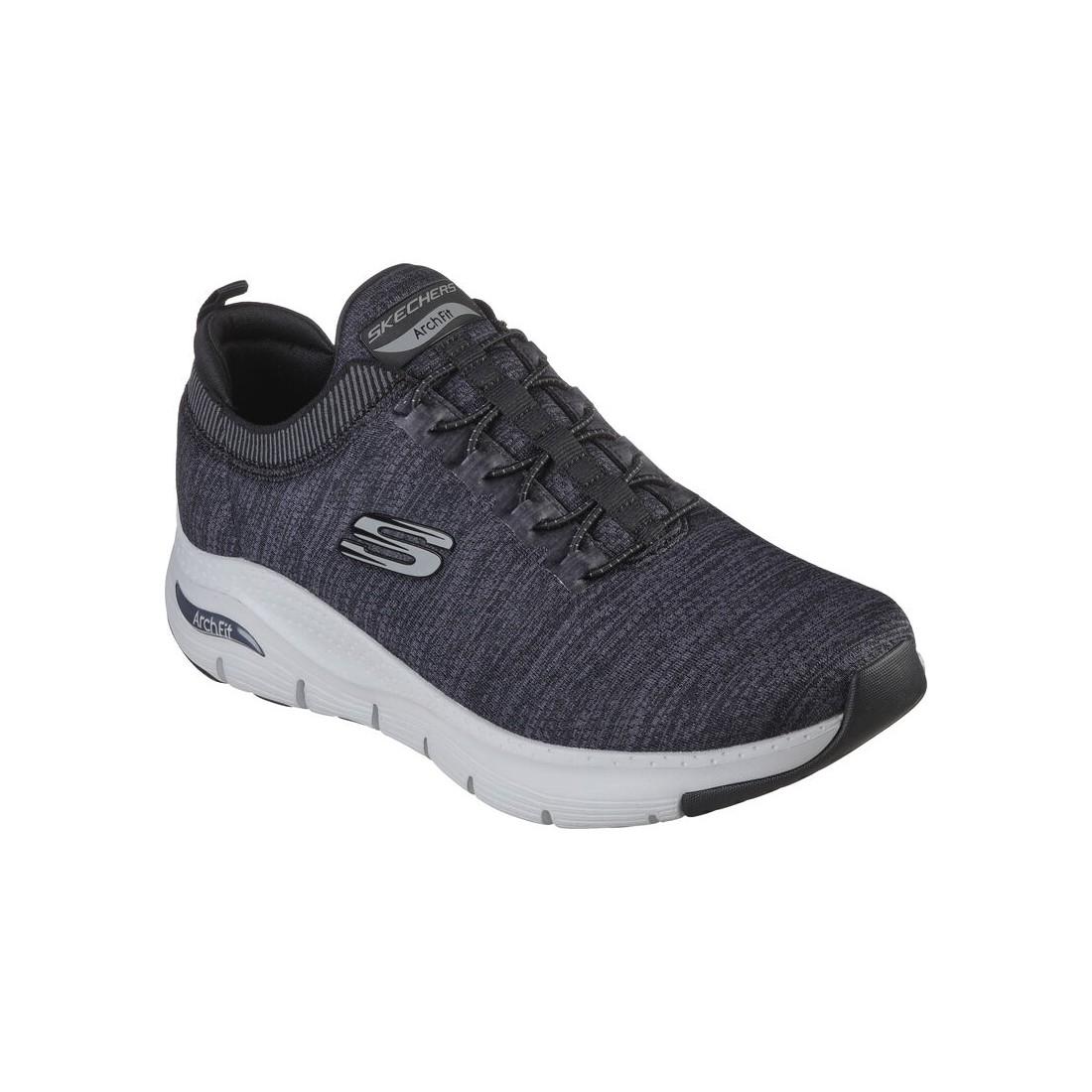 Giày Skechers Arch Fit - Waveport Nam Đen