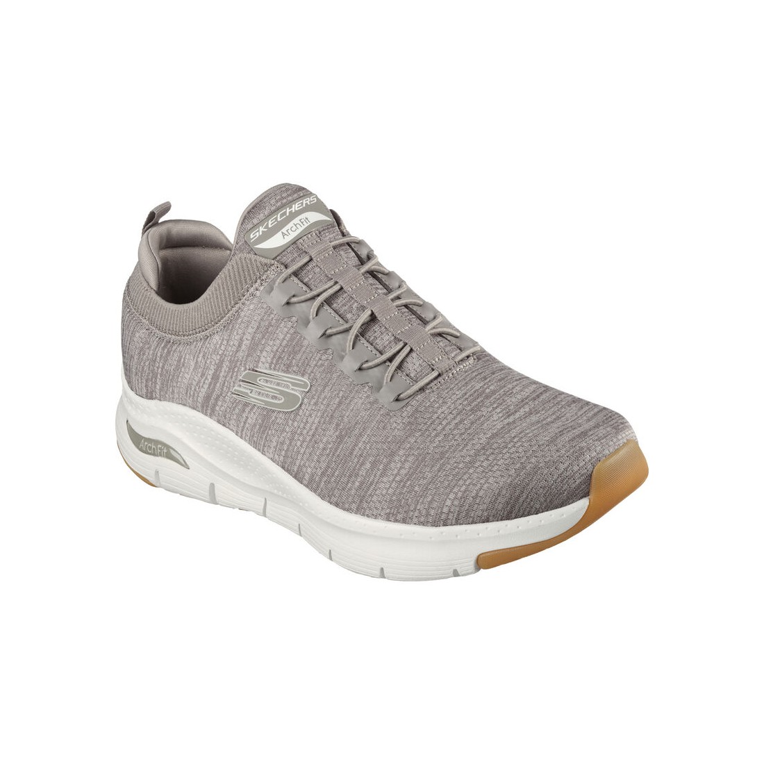 Giày Skechers Arch Fit - Waveport Nam Nâu