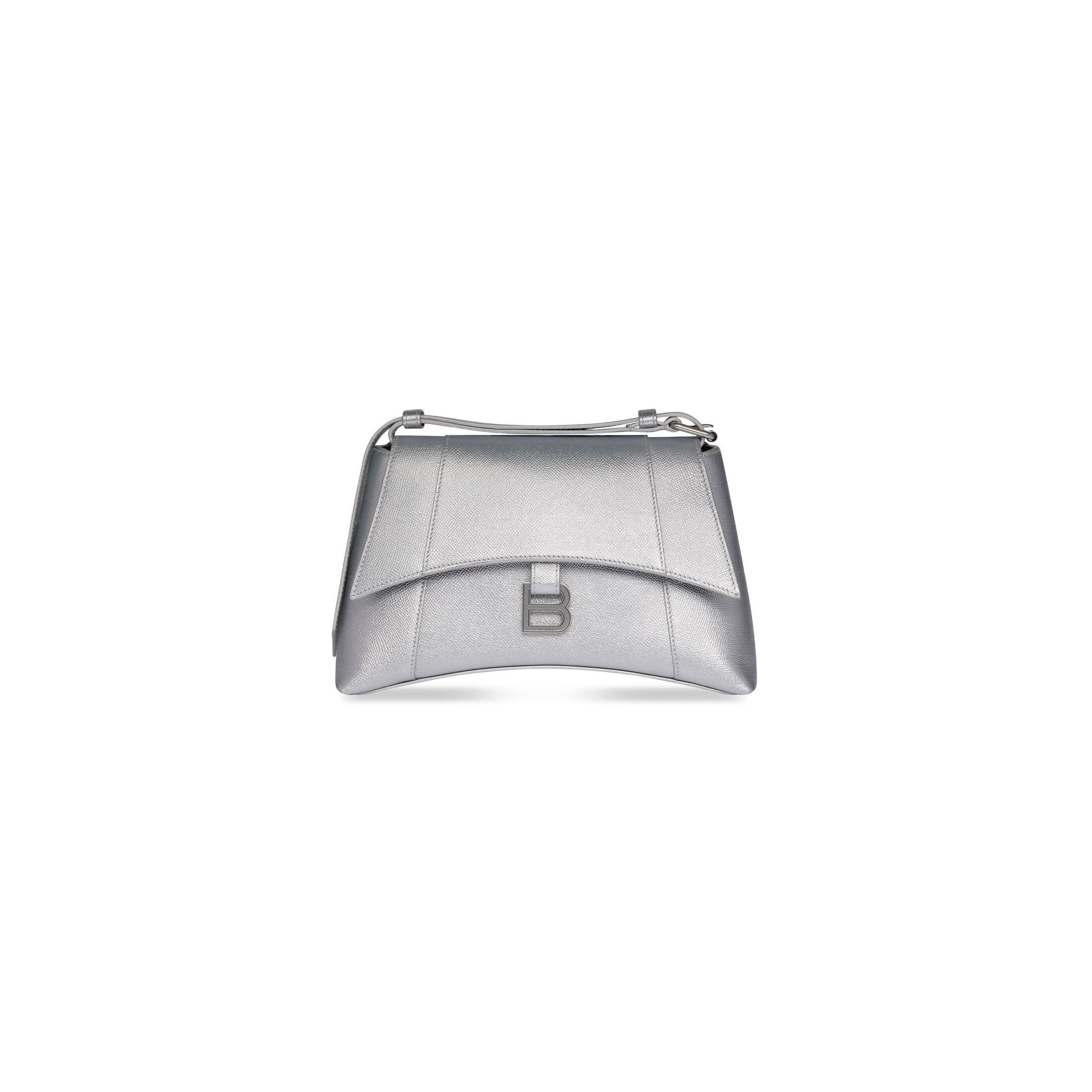 Túi Balenciaga Downtown Small Shoulder Bag Metallized Nữ Bạc